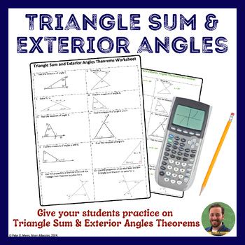 Image result for Triangle Angle Sum Theorem Worksheet
