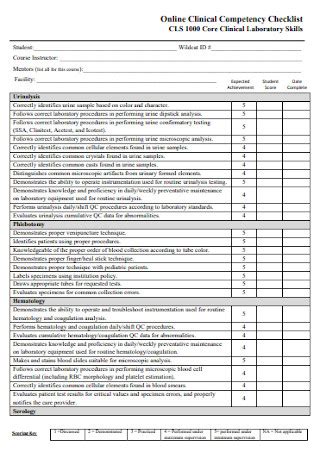 Toradh íomhá ar Employee Competency Checklist