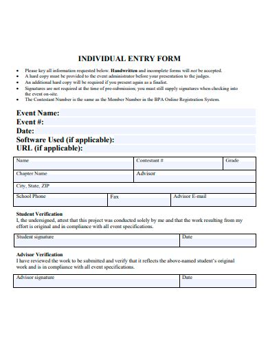 Image result for Printable Entry Forms Paper
