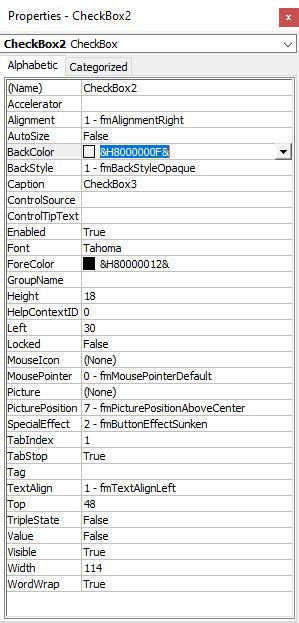 Image result for VBA Check Box