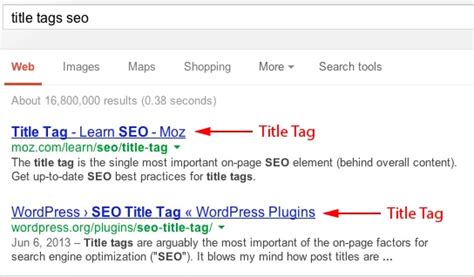 Image result for Example of Title Tag