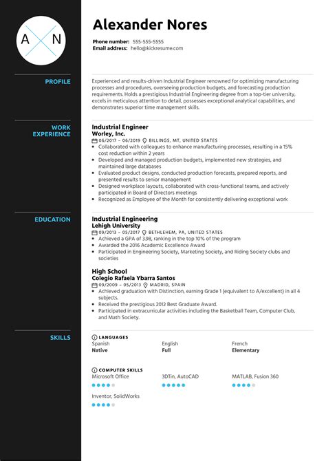 Afbeeldingsresultaten voor Example of Engineer Resume