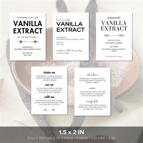 Image result for DIY Customizable Vanilla Extract Labels