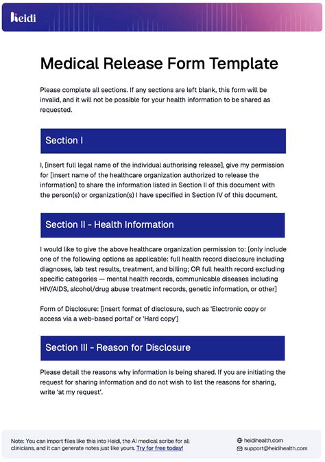 Image result for Medical Release Forms