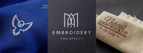 19 Customizable and Realistic Embroidery Logo Mockups — Medialoot