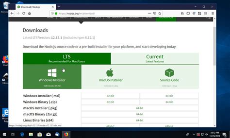 Node.js Download for Windows 10 に対する画像結果