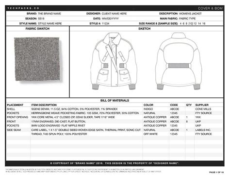 Image result for Tech Pack Template for Procreate
