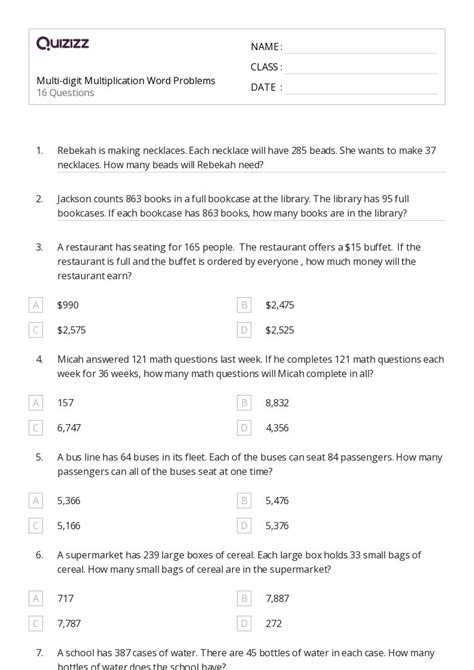 Multiplication Problem Solving Grade 5 に対する画像結果