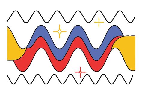 Abstract Waveform Pattern Colorful Vibrant Sine Waves Design 55471176 ...