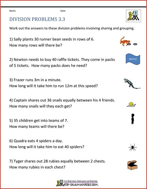 Toradh íomhá ar Mixed Multiplication and Division Word Problems