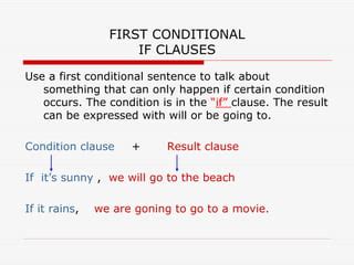 Image result for First Conditional Clause