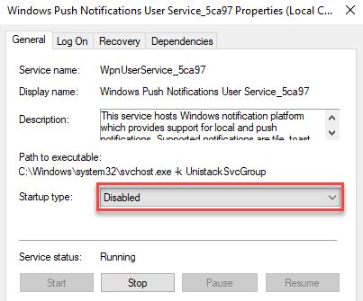 Image result for Windows Push Notification User Service