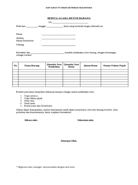 Image result for Contoh Form Return