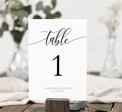Toradh íomhá ar Table Numbers Free Printable Template