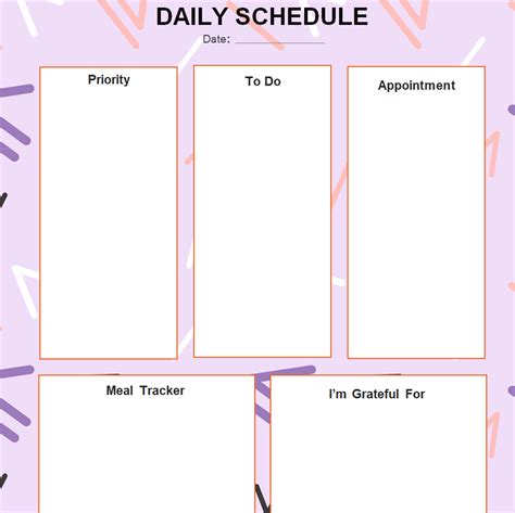 Image result for Daily Office Schedule Template