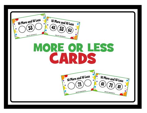 More or Less Cards – Gigglenook Math Store