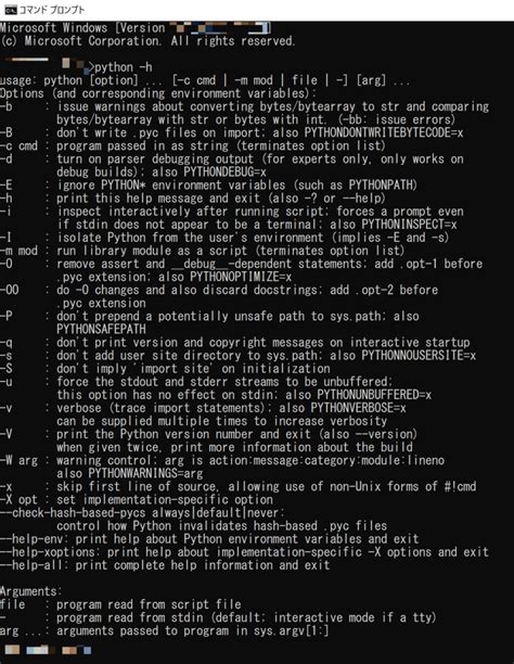 Python Terminal に対する画像結果