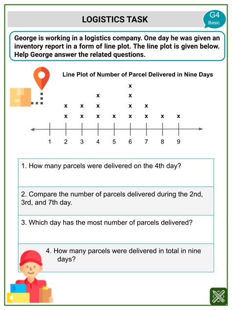 Afbeeldingsresultaten voor Line Plot Worksheets 3rd Grade
