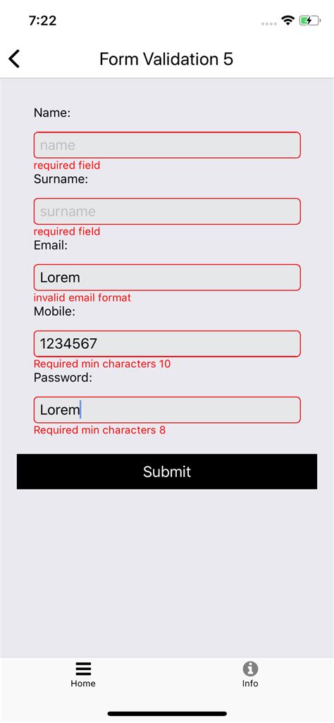 Image result for Sample React Native Form