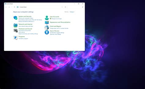 Afbeeldingsresultaten voor Window 11 Control Panel