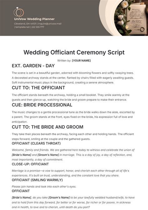 Toradh íomhá ar Unique Wedding Ceremony Script