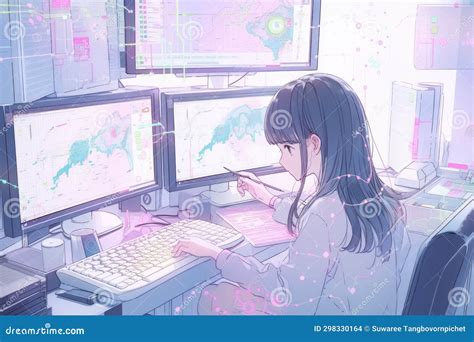 Image result for Work Computer Anime