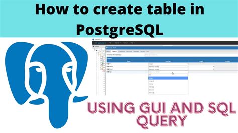 Afbeeldingsresultaten voor How to Create Table in PostgreSQL