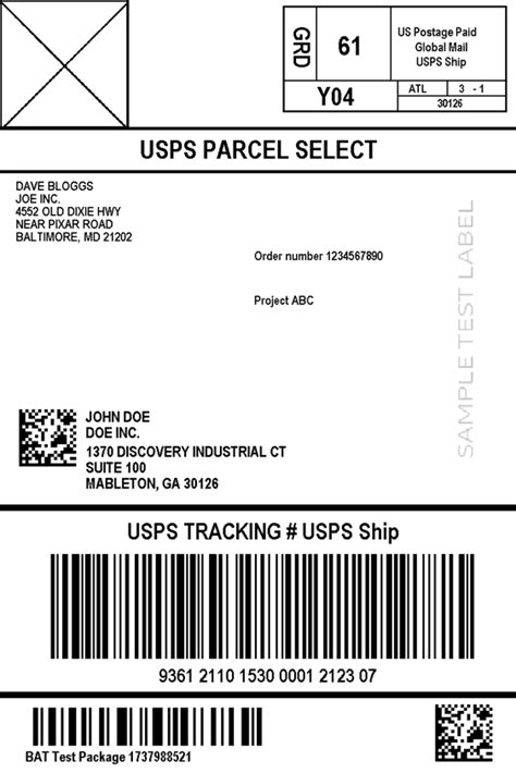 Toradh íomhá ar DHL Label Printer