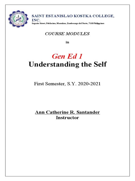 Image result for Sample Module Format for College