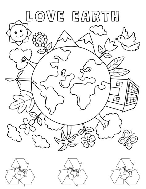 Image result for Save the Earth Colouring Page