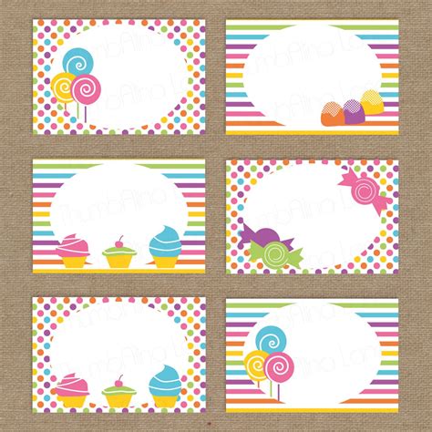 Free Printable Candy Buffet Labels に対する画像結果