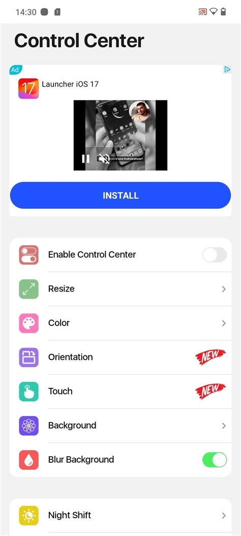 Toradh íomhá ar Control Center Android Download