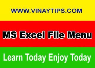 Image result for Excel Web File Menu