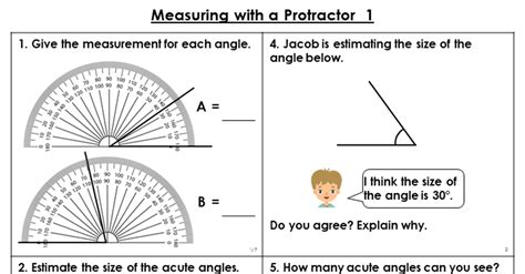 Math Antics Protractor Worksheet に対する画像結果