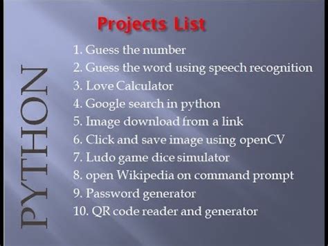 Simple Mini Projects in Python に対する画像結果