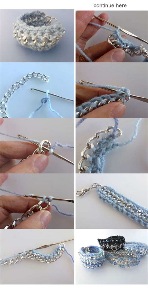 Image result for How to Crochet a Bracelet with Yarn