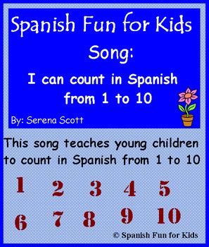 Spanish song: Numbers from 1 to 10 by Music and Spanish Fun | TPT