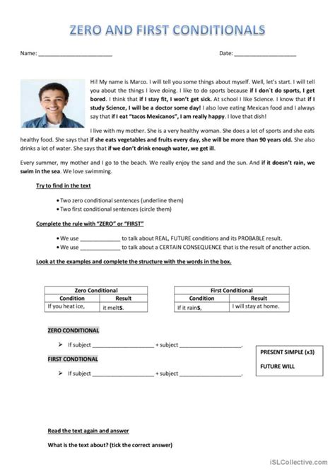 Image result for Zero Conditional Worksheet.pdf