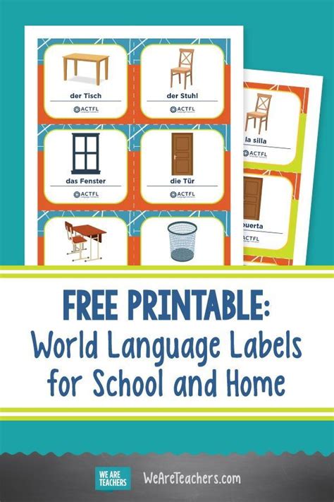 Image result for Language Label Print Out