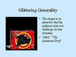 Image result for Glittering Generalization Examples