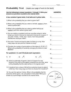 Image result for Probability Test Graph