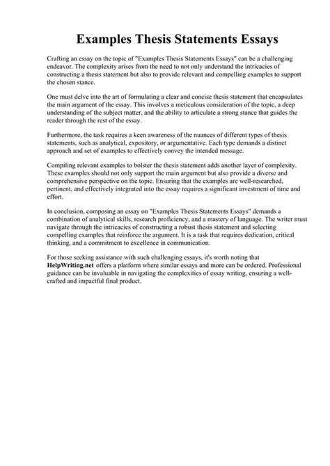 Image result for Informative Essay Thesis Examples