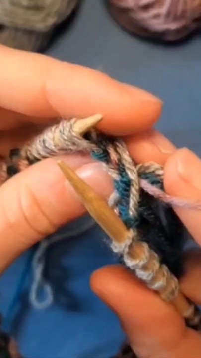 Image result for How to Carry a Color On a Purl Row in Knitting in the Round