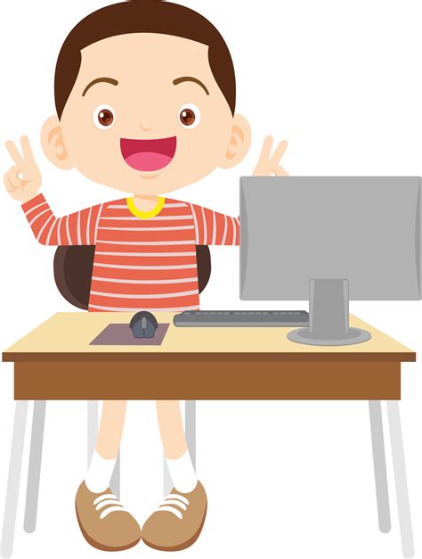 تصویر کا نتیجہ برائے Children's Using Computer Transparent