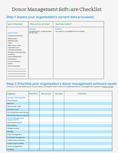 Software Checklist Example に対する画像結果
