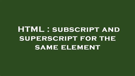 Image result for Superscript Element