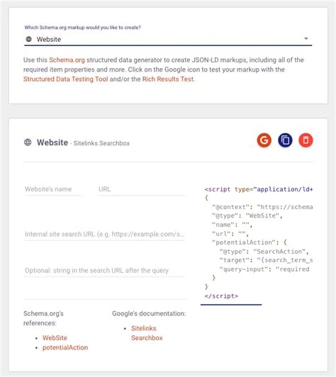 JSON Data Structure に対する画像結果