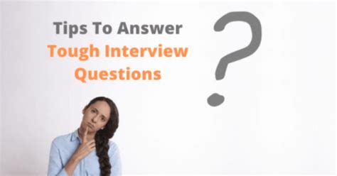Toradh íomhá ar How to Answer Tough Interview Questions