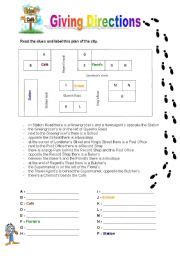 Image result for Giving Directions ELL Worksheet