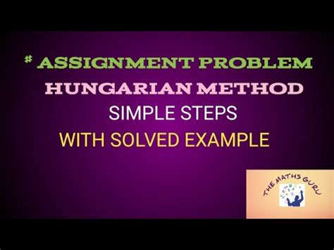 Image result for Assignment Problem Hungarian Method Details Steps